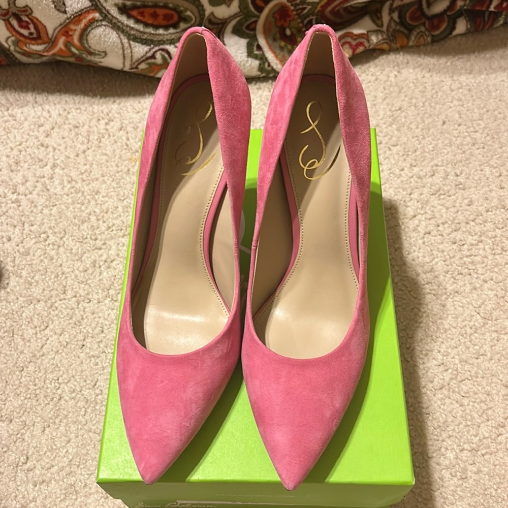 Sam Edelman Hazel pink suede pump, brand new no tags
